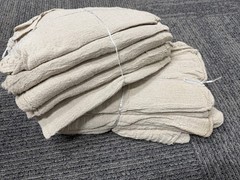 500 industrial shop cleanup rags / towels natural