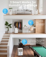 30 Pint Dehumidifier for Basement, 2500 Sq. Ft Dehumidifiers for Home with Dr…