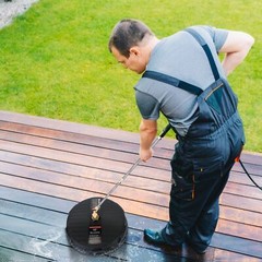 15″ Pressure Washer Surface Cleaner with 2 Extension Wand Quick Connect 3600PSI