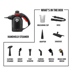 Dirt Devil 7-in-1 Handheld Pressurized Steam Cleaner for Home, XL Water Tank