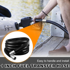 1″ NPT Fuel Transfer Hose – 10FT for Diesel, Gasoline, Kerosene & Biodiesel