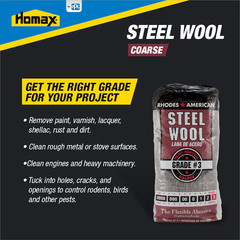 Homax 3.25-in x 4-in Coarse Steel Wool ( 12 Pack )