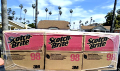 3M 98 Scotch Brite Scouring Pad White 6″ x 9″ (152 x 228mm) Box of 20 Trboxtapes