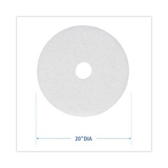 Boardwalk 4020WHI 20″ Dia Polishing Floor Pads – White (5/CT) New