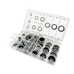 150Pcs Automotive Self-Centered Bonded Seal Gasket 6mm to 24mm, Silver
