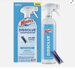 Windex Dissolve Concentrated Pod Glass Cleaner Starter Kit With Reusable Bottle