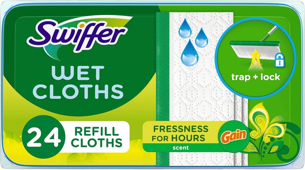 Swiffer Sweeper Wet Mopping Cloths, Multi-Surface Floor 24 Count (Pack of 1)