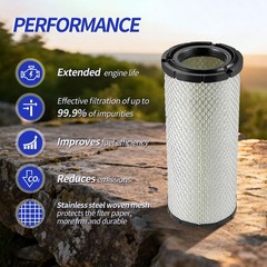 For Kawasaki 11013-7044 & 11013-7045 Inner & Outer Air Filter Cleaners Combo…
