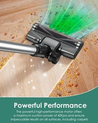 Verslife Cordless Vacuum Cleaner 500W/40Kpa Lightweight Stick Vacuum Up To 40