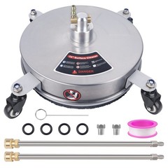 Biswing 14″ Pressure Washer Surface Cleaner with 4 14 Inch, multi-color