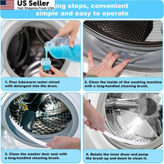 Palksky Washing Machine Cleaning Brush Set, Front Load Washer White