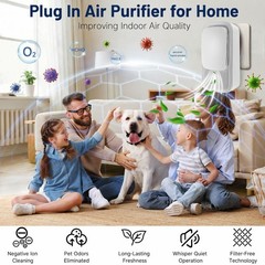 Plug In Air Ionizers – 4 Pack Quiet Negative Ion Air Purifier, Air Fresheners…