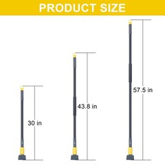 KeFanta Metal Mop Handle Commercial Heavy Duty,58″ Industrial Mop Stick with …