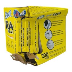 200 Rags Scott Rags in a Box 9″ x 12″ White 150 sq ft Total