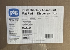 Pig Mat440 Sorbents, 22 Gal, 15 In X 20 In, Oil, White, Polypropylene