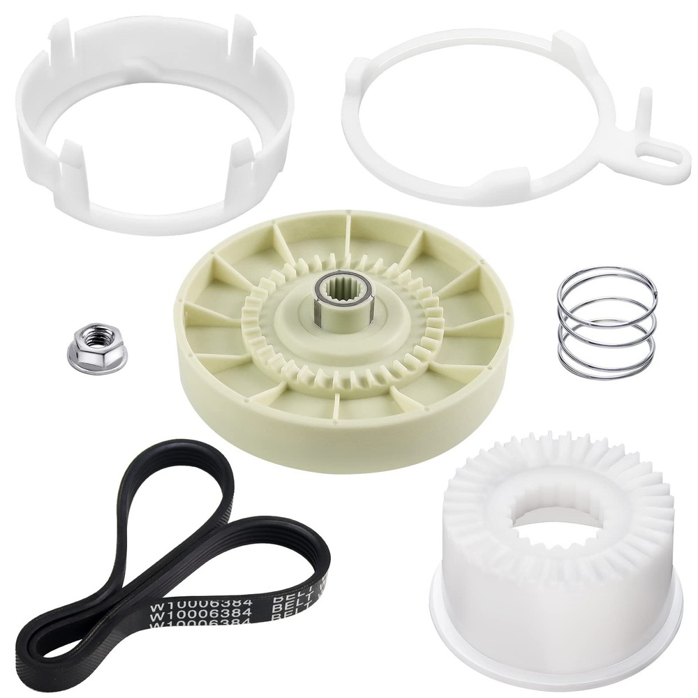 W10721967 Washer Pulley Clutch Kit & W10006384 Drive Belt by Techecook -…