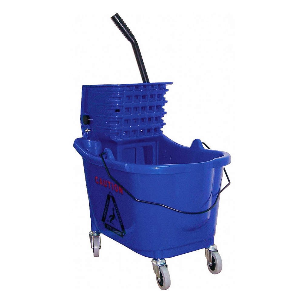 GRAINGER 5CJH6 Mop Bucket and Wringer,Blue,8 3/4 gal 5CJH6