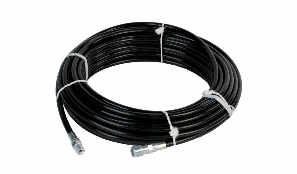 Schieffer 4800 PSI 1/8″ x 100′ Thermoplastic Sewer Jetter Hose MPT 1/4 1/8 Solid