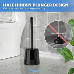 Toilet Plunger with Holder, Plungers for Style 1(For 5.3-in Drain), No