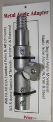 Extension Pole Angle Adapter- Fits all standard threaded poles. All metal. C