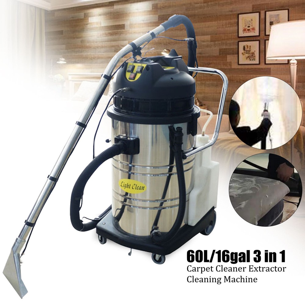 60L Commercial Carpet Cleaning Machine 3in1 Cleaner Pro Vacuum Extractor Machine