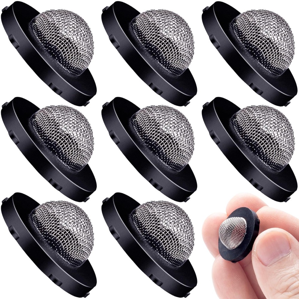 CustomyLife Hose Filter Washers Stainless Steel Screen Inlet 8PCS, Black