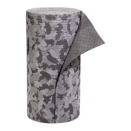 Pig Mat116 Sorbent Roll, 47 Gal, 32 In X 150 Ft, Universal, Gray, Polypropylene