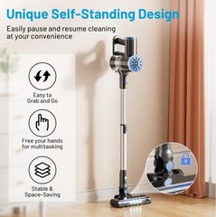 Cordless Vacuum Cleaner. Self-Standing. Headlights! SUPER NICE BLUE COLOR. NEW!!