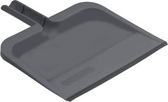 Superio Heavy Duty Clip-On Dustpan with Rubber Lip, 10″ wide Dustpan, Grey