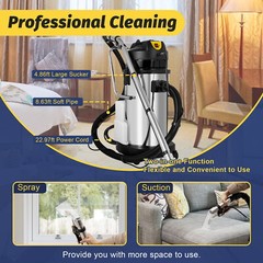 40L 3in1 Commercial Carpet Cleaning Machine, Vacuum Cleaner Extractor