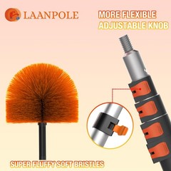 Laanpole 30Ft Cobweb Duster Extension Pole Spider Web Brush For Cleaning