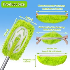 Unoutur Reusable Dry Sweeping Cloths Microfiber Wet Mop Pads Compatible Green