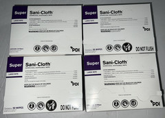 4 BOXS PDI Super Sani-Cloth Large Disinfecting Wipes 5″ x 8″ (H04082) 200 Wipes