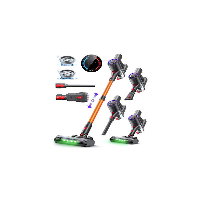 Zynet S8 Cordless Vacuum Cleaner 500W/45Kpa/40Mins Lightweight Stick Vacuum For