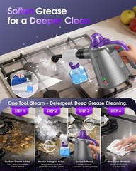 Paxyeet Handheld Steam Cleaner For Home Pressurized Multi Purpose Steamer For
