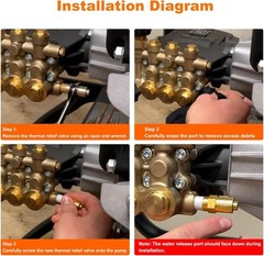 7101359 Pressure Washer Thermal Relief Valve 1/4″ NPT for Simpson Pump AP3119462