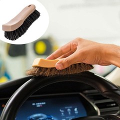 1 PC Car Interior Cleaning Brush with Long Horse Hair Bristles for Automotive, H