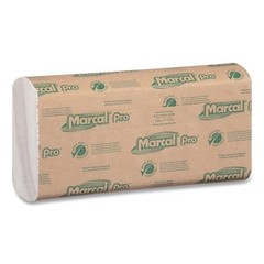 Marcal PRO P100N 1-Ply Folded Paper Towels – Natural (150/PK 16 PK/CT) New