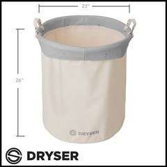 Round Replacement Commercial Laundry Hamper Canvas Bag for Model 290R White