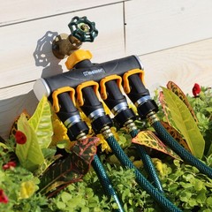 Melnor 65135AMZ 4 Way Lever Flow 8.07 x 2.24 x 5.27 inches, Yellow, Black