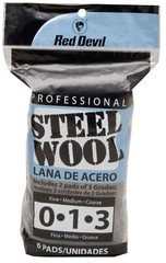 3332 Steel Wool Multigrade Pack 6 Pads Gray 6 Count