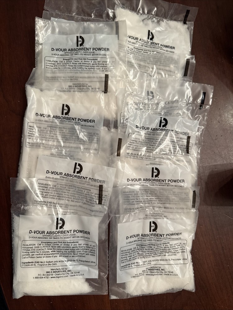 Big D Industries D-Vour 170 Powder Lemon Fragrance Spilled Liquids 10 Packs