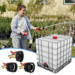 IBC Tote Garden Hose 2.44″ Fine, 2″ Coarse, 1/2 Hose-Brass
