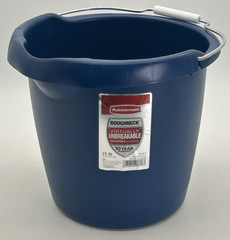 (6 PK) NEW Rubbermaid Commercial 15 Qt 14.2″ L Roughneck Blue Bucket Pour Spout