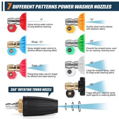 Pressure Washer Turbo Nozzle Tips, 360° Rotating Spray Turbo Nozzle Pressur