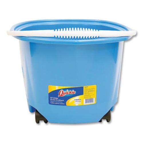 Quickie 2836128 Ez-glide Bucket On Wheels, 5 Qt, Blue