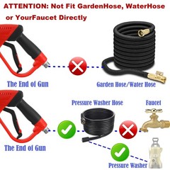Tool Daily Deluxe Pressure Washer Gun, with Replacement 40inch, Black, Red