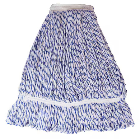 GOLDEN STAR AST30BWXL-3PK 1.25 in Waxer Mop, Blue/White, PK3, AST30BWXL-3PK