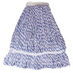 GOLDEN STAR AST30BWXL-3PK 1.25 in Waxer Mop, Blue/White, PK3, AST30BWXL-3PK