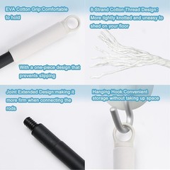 Indoor Mop for Floor Cleaning – Cotton Mops for Floor Cleaning, Regular Mop for